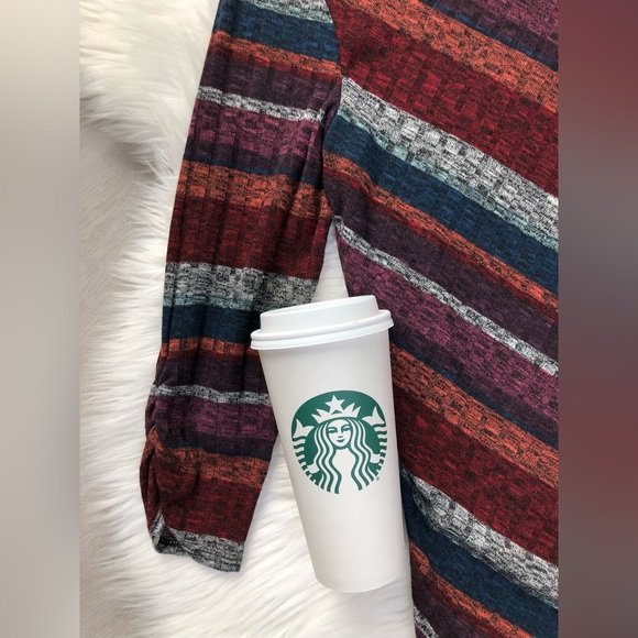 Apt. 9 NEW Multi Striped V-Neck Sweater Size Small - Picture 4 of 9